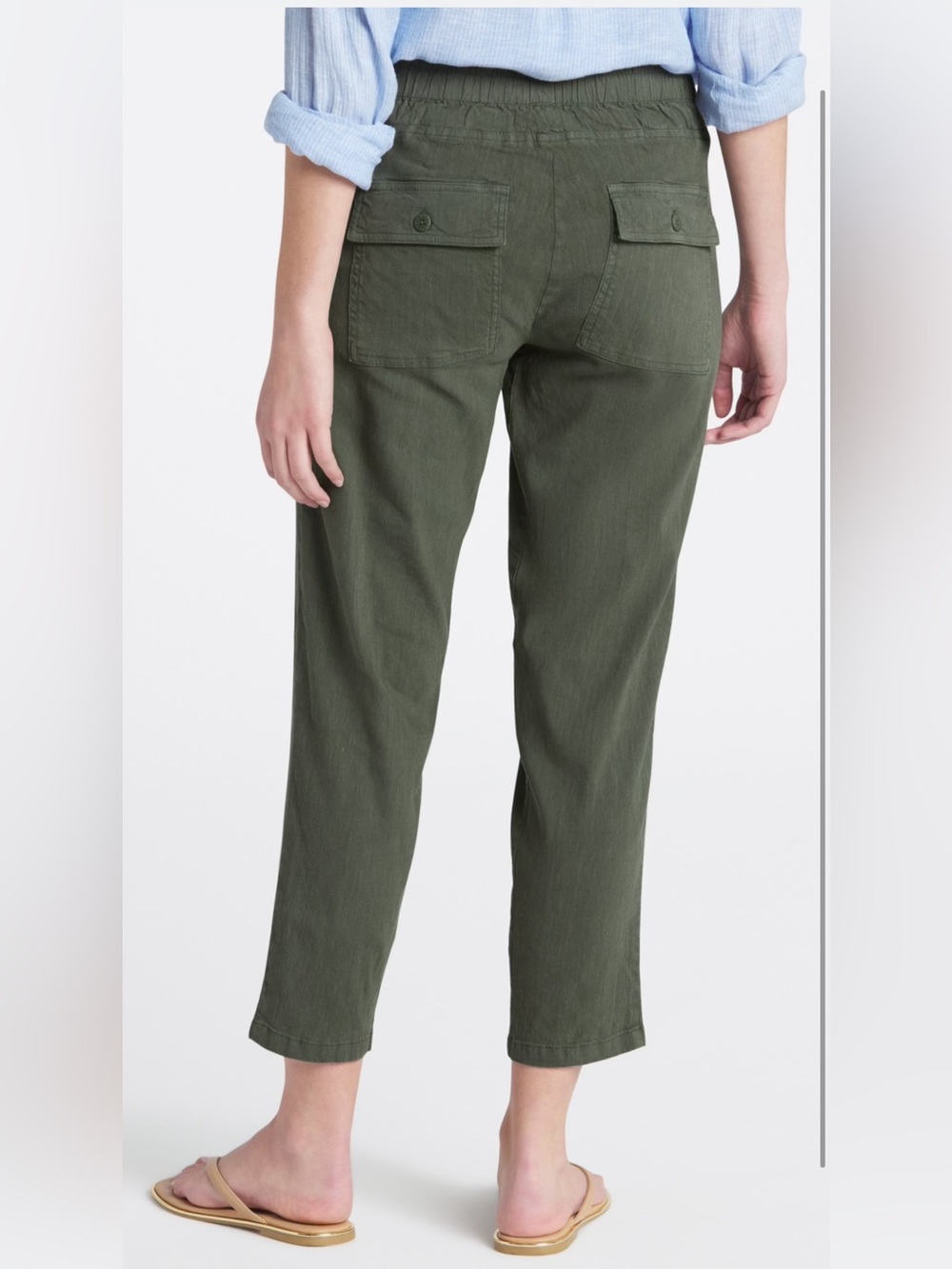 Kut from the Kloth Smocked Waist Linen Pant - Picture 3 of 8